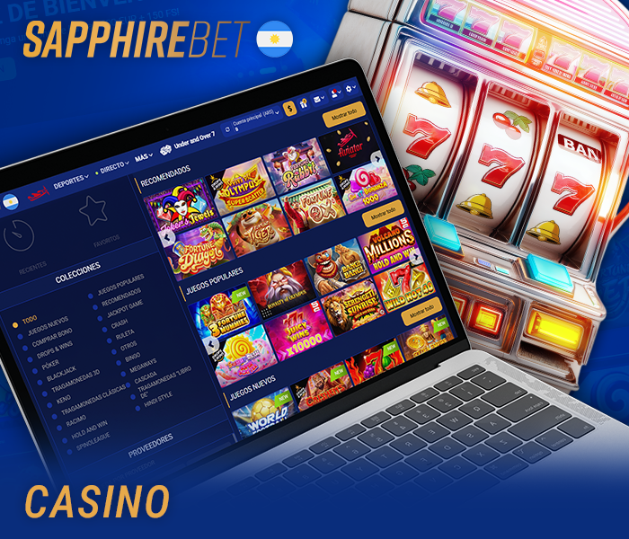 Todas las categorías de casino de la plataforma Sapphirebet