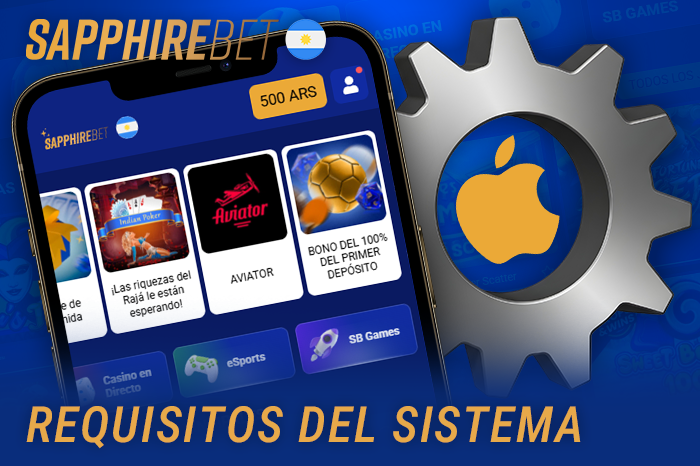 ¿Cuáles son los requisitos del sistema para la aplicación móvil Sapphirebet para iOS?