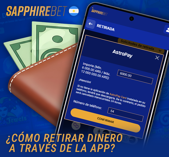 Métodos de retiro disponibles en Sapphirebet Argentina