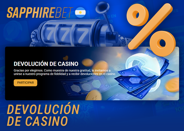 Un programa de fidelidad que te permite recibir cacheback de Sapphirebet Casino