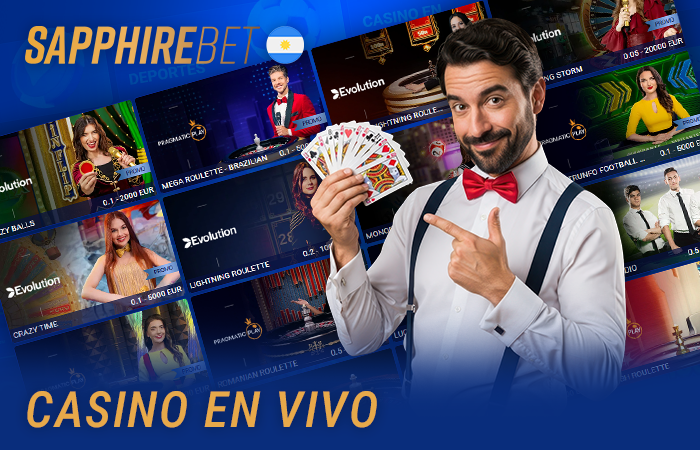 Reseña de los juegos de casino en vivo de Sapphirebet