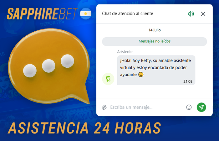 ¿Cómo funciona el servicio 24 horas de Sapphirebet?