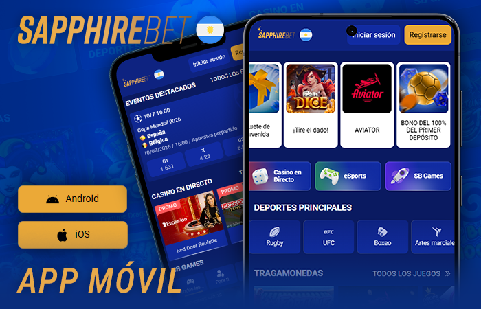 Sapphirebet mejor app móvil de apuestas deportivas para android e ios en Argentina