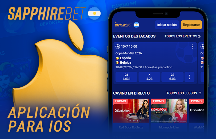Instrucciones paso a paso para descargar la aplicación móvil de Sapphirebet para ios en Argentina
