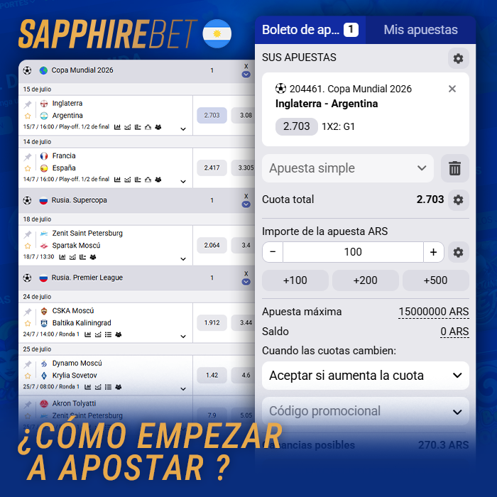 ¿Cómo apostar en deportes en Sapphirebet?
