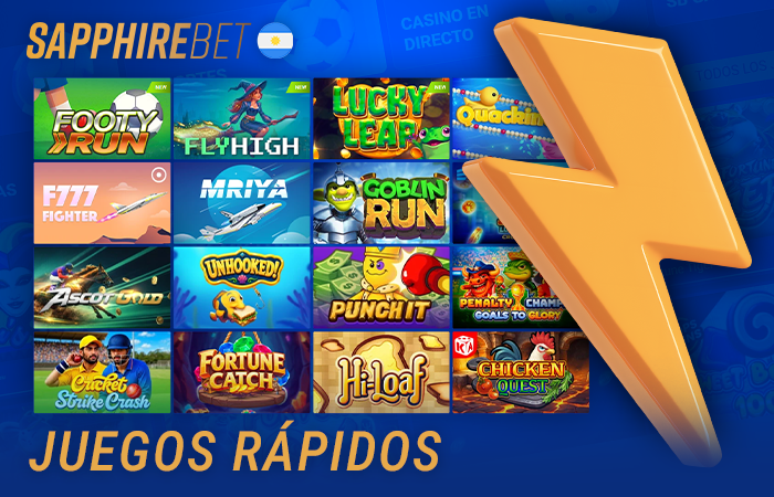Revisión de los juegos de casino rápidos en Sapphirebet en Argentina