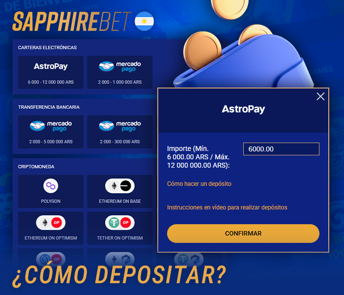 Cómo hacer tu primer depósito en Sapphirebet Argentina