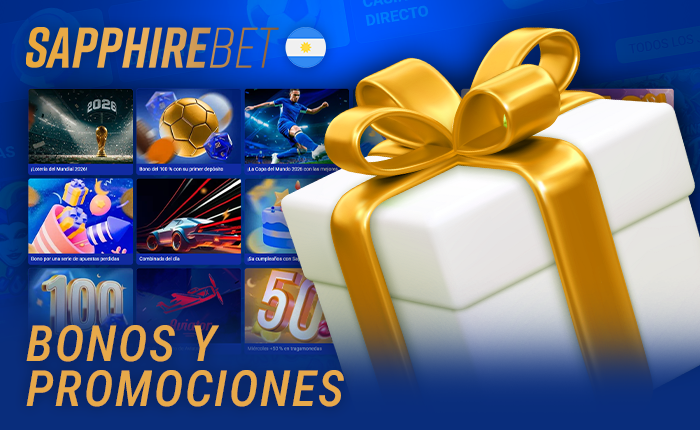 Todos los bonos y promociones en la casa de apuestas Sapphirebet en Argentina