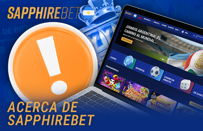 Página principal del sitio web de la casa de apuestas Sapphirebet en Argentina
